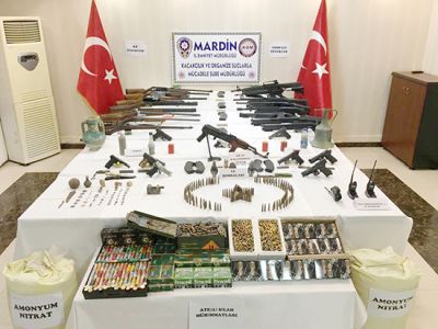 Mardin'deki silah ve tarihi eser operasyonu