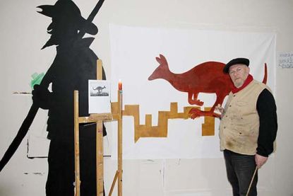 Mardinli ressam Avustralya'daki yangını tuvaline işledi 