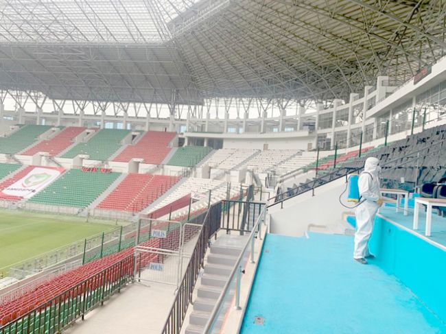 Yeni Diyarbakır Stadyumu dezenfekte edildi