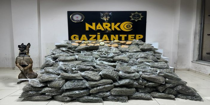 Gaziantep'te yaklaşık 180 kilogram uyuşturucu ele geçirildi