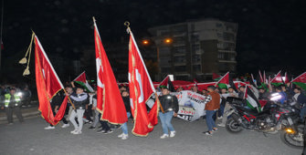 İsrail'in Filistin'e gerçekleştirdiği saldırılar Balıkesir'de protesto edildi