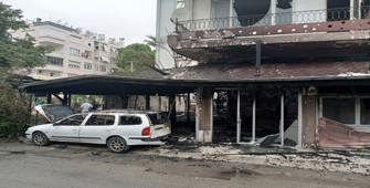 Antalya'da boş binada çıkan yangın itfaiye ekiplerince söndürüldü