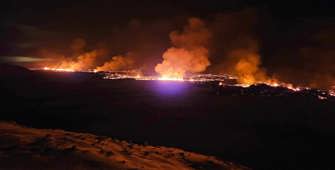 (Video) İzlanda'nın Reykjanes Yarımadası'nda yanardağ patlaması meydana geldi