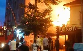 Kırklareli'nde pide salonunda yangın: Pide salonu küle döndü