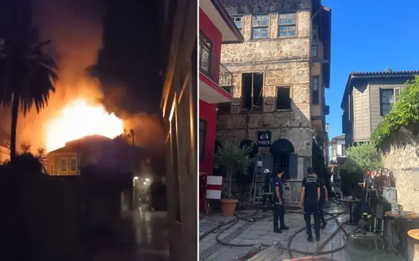 (Video) Antalya'da otelde yangın