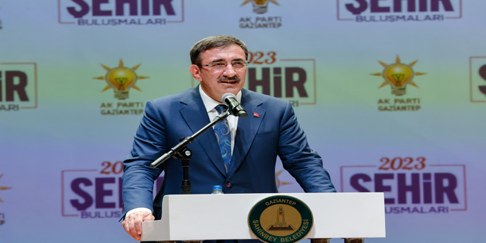 Cumhurbaşkanı Yardımcısı Yılmaz, Gaziantep'te yerel seçimle ilgili konuştu