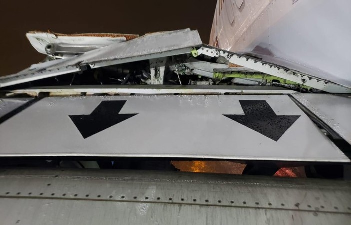 ABD’de Hilary fırtınası nedeniyle sert iniş yapan uçakta ağır hasar