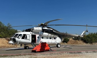 Karabük’te orman yangınlarına önlem olarak helikopter konuşlandı