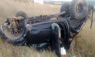 Keşan’da takla atan kamyonetin sürücüsü yaralandı