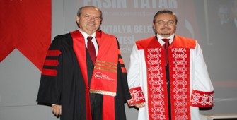 KKTC Cumhurbaşkanı Tatar'a Antalya Belek Üniversitesinden fahri doktora unvanı