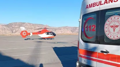 Ambulans helikopter kalp hastası için Diyarbakır'a havalandı