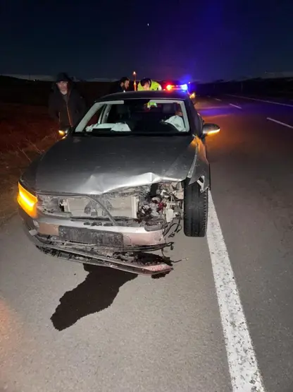 Ak Parti Ardahan İl başkanının aracı kaza yaptı