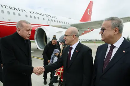 Cumhurbaşkanı Erdoğan Diyarbakır'da: Bakan Şimşek ve Vali Su karşıladı