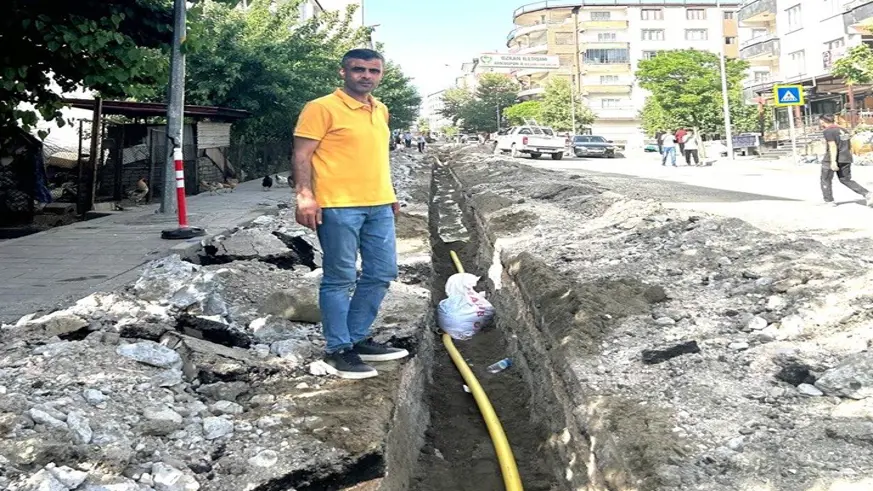 Diyarbakır'ın o ilçesinde doğalgaz altyapı çalışmaları sürüyor