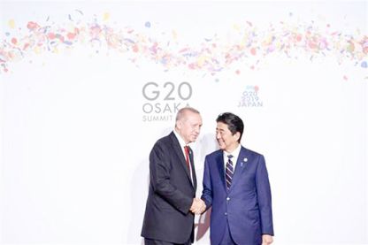 Cumhurbaşkanı Erdoğan'dan Japonya'da peş peşe görüşmeler
