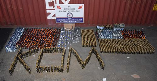 Diyarbakır'da 2 bin 169 şişe kaçak içki ele geçirildi