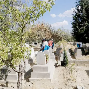 Ergani'de mezarlıklar temizlendi