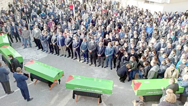 Babaanne ve 4 torunu böyle uğurlandı…