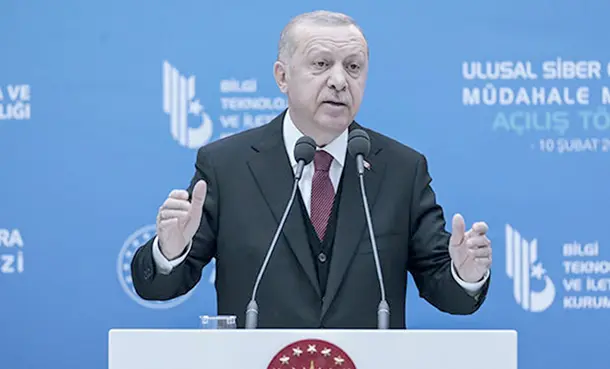 Erdoğan: Türkiye'ye yönelik siber saldırı sayısı 100 binlerle ifade ediliyor