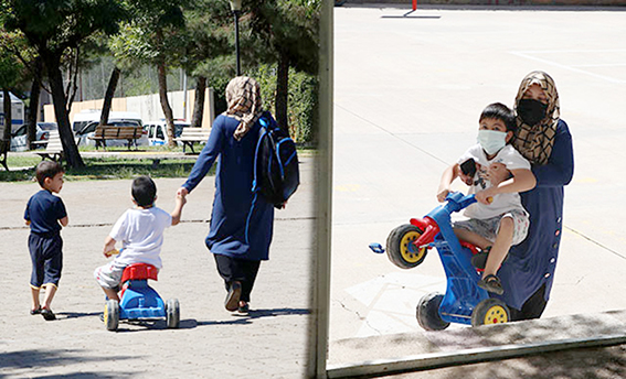 Yürüme engelli Akın'ın 3 tekerlekli bisikletle zorlu eğitim yolculuğu
