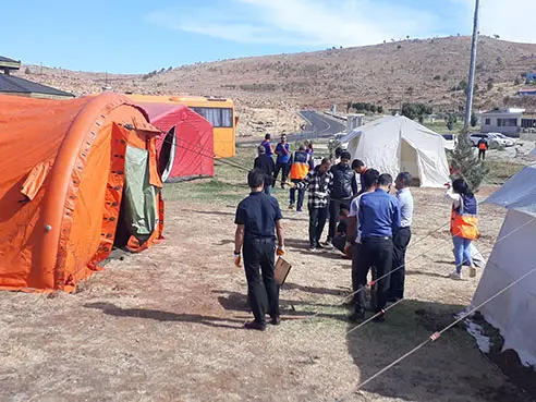 AFAD tarafından Çermik'te kamp kurularak farkındalık eğitimi verildi