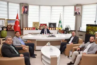 Başkan Beyoğlu’na sınırların ötesinden ziyaret