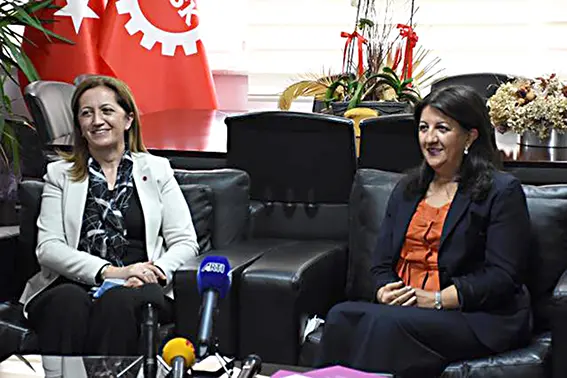 HDP Eş Genel Başkanı Buldan DİSK'i ziyaret etti