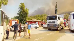 Mersin'de orman yangını; 110 hane tahliye edildi