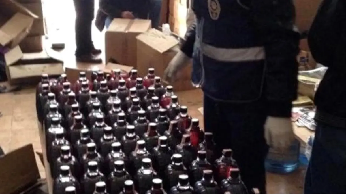 Kilis'te 105 litre kaçak içki yakalandı