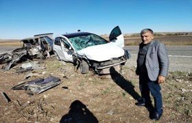 Diyarbakır'da kaza: 2 ölü, 1 yaralı