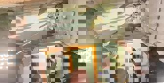 Erzincan'da çatı katında sıkışan tilkiyi itfaiye kurtardı