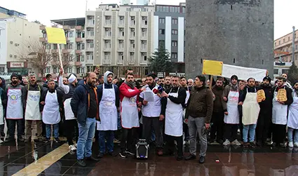 Fırın işçileri de kazan kaldırdı!