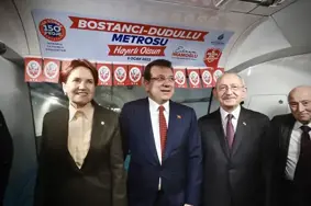 Kılıçdaroğlu, Akşener ve Davutoğlu İstanbul'da metro hattı açılışına katıldı