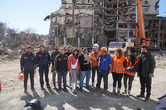 (Video) Diyarbakır'da ağır hasarlı siteden kurtarılan kedi sayısı 13'e ulaştı