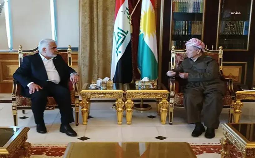HÜDA PAR lideri Yapıcıoğlu, Erbil'de Mesut Barzani ile görüştü