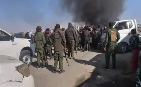 Deyrizor'da terör örgütü PKK/YPG'ya protesto