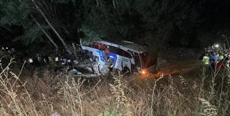 Yozgat'ta şarampole düşen yolcu otobüsünde 11 kişi hayatını kaybetti