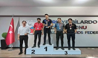 NEÜ’lü Türkcan Yıldırım, Türkiye Pool Bilardo Şampiyonası’nda 3. oldu