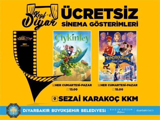 Diyarbakır'da Keyf-i Diyar ücretsiz sinema gösterimleri başlıyor
