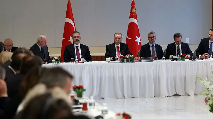 Cumhurbaşkanı Erdoğan, ABD'deki yuvarlak masa toplantısında konuştu