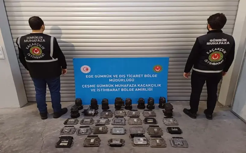 İzmir'de oto yedek parça kaçakçılığı operasyonu