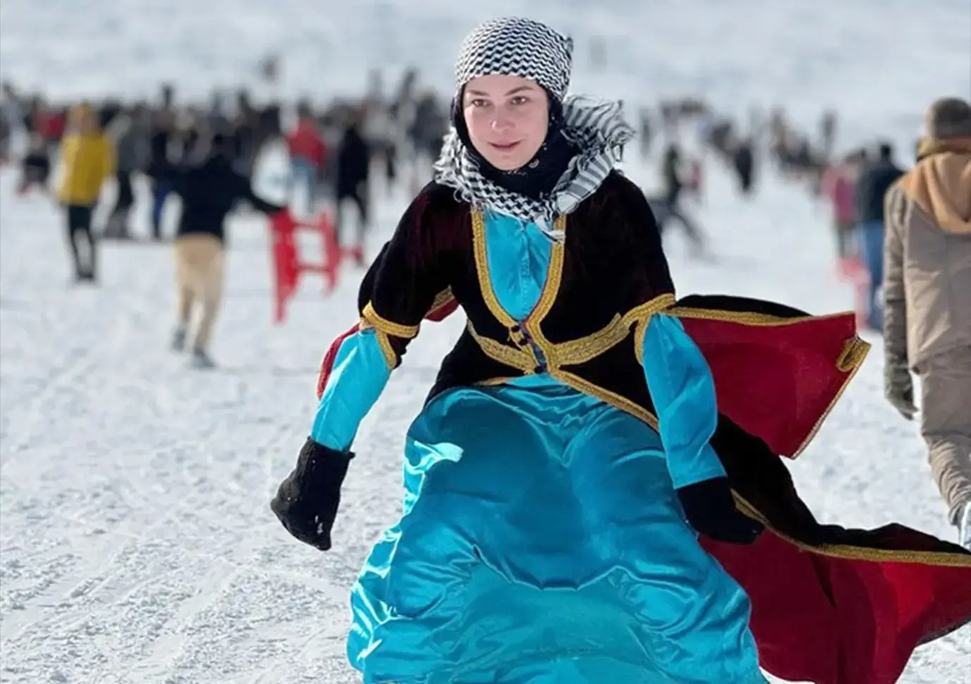 Karacadağ’da kayak keyfi