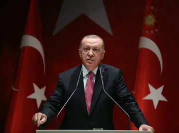 Erdoğan Dünya Hükümetler Zirvesi alanında