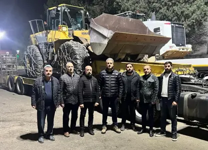 Bingöl'den Erzincan'daki maden göçüğüne ekipman desteği