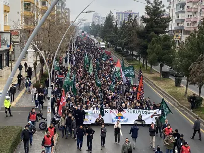 Diyarbakır ve Batman'da İsrail protestoları sürüyor