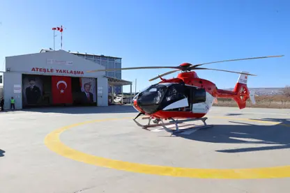 Diyarbakır'da epilepsi nöbeti geçiren çocuk için ambulans helikopter havalandı
