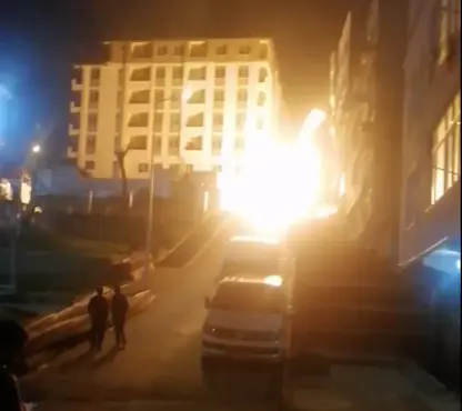 Sultangazi'de doğal gaz hattında patlama