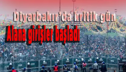 Diyarbakır’da Newroz alanına girişler başladı