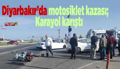 Diyarbakır'da motosikletli kaza; 1 yaralı