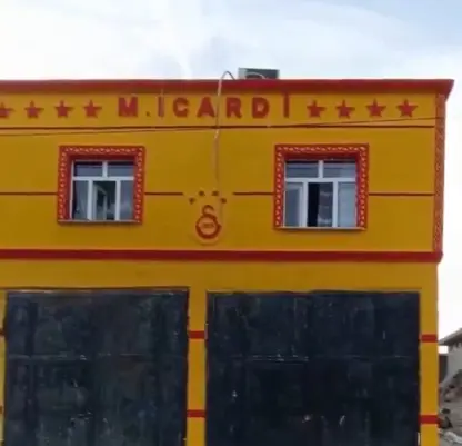 Diyarbakır'da bir Galatasaray taraftarı evinin dış cephesine ‘M. Icardi’ yazdırdı